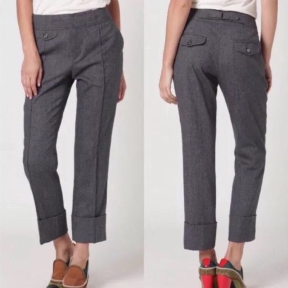 Anthro Cartonnier Cropped Wool Pants, size 4